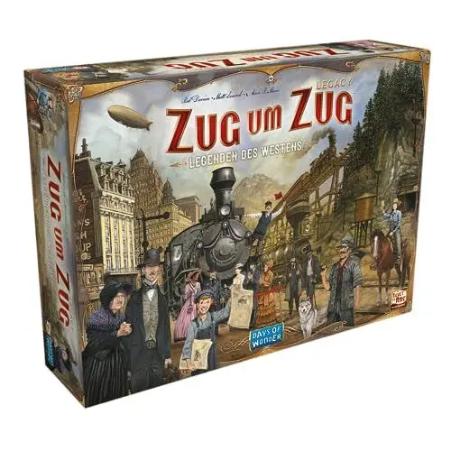 Produktbild: Days of Wonder, Zug um Zug Legacy: Legenden des Westens, Familienspiel, Brettspiel, 2-5 Spieler, Ab 10+ Jahren, 20-90 Minuten, Deutsch