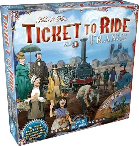 Produktbild: Days of Wonder, Zug um Zug – Frankreich, Map-Erweiterung, Familienspiel, Brettspiel, 2-6 Spieler, Ab 8+ Jahren, 45+ Minuten, Deutsch, Mehrsprachig