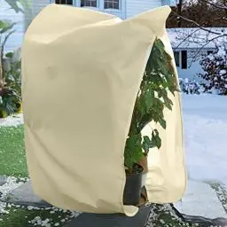 Produktbild: DazSpirit 200 x 240 cm Winterschutz Kübelpflanzensack, Winterschutz für Pflanzen mit Kordelzug und Reißverschluss, Wiederverwendbar Frostschutzvlies aus Frost, Frost, Insekten