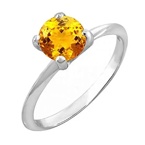 Produktbild: DazzlingRock Collection - Sterling-Silber 925 Sterling-Silber Rundschliff gelb Citrine