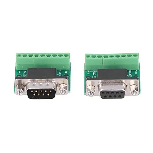 Produktbild: DB9 Stecker Buchse Stecker Adapter, Seriell D-SUB 9 polig 2 Reihen Zum Anschluss Board Port Lötfreier Block Adapter Signalmodul Schraubschnittstellenplatte für RS232 RS485