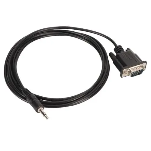 Produktbild: DB9-Stecker auf DC3,5-mm-Stecker, Serielles RS232-Kabel, 5,9 Fuß DB9-Stecker auf 3,5-mm-Seriellkabel, Plug-and-Play