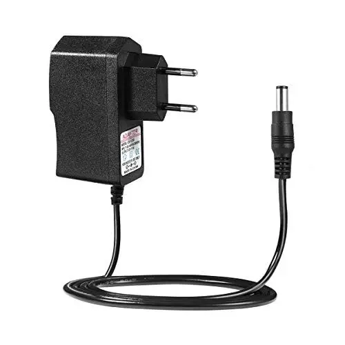 Produktbild: 12V 1A Netzteil für CCTV Kameras - EU Stecker mit LED-Anzeige, 1m Kabel (5.5x2.1mm DC, Schwarz) Schwer entflammbares Sicherheits-Netzgerät