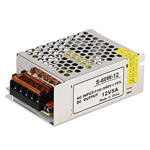 Produktbild: DC 12V 5A 60W Netzteil Adapter Transformator Schalter Schaltkonverter LED Treiber für LED Streifenlicht CCTV Kamera Sicherheitssystem Schaltnetzteil