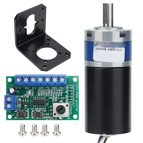 Produktbild: DC 12V Brushless Getriebemotor Elektrischer Planetengetriebe-Untersetzungs-Magnetmotor 8mm D-Welle mit Controller(230 U/min)