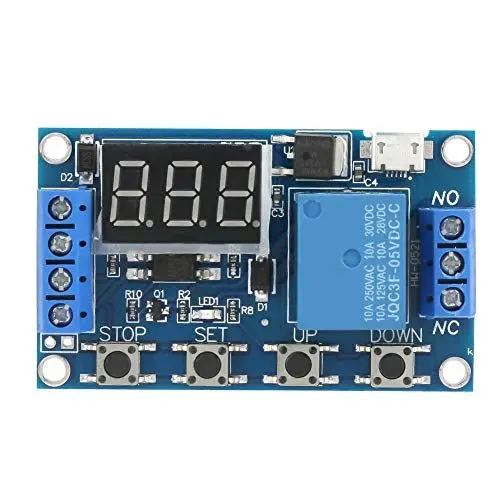 Produktbild: DC 5-30V LED-Anzeigeverzögerung Ein-Aus-Relaismodul Trigger-Zyklusverzögerung Timer-Schalter