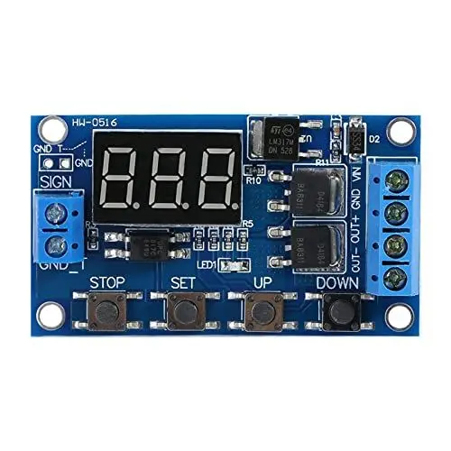 Produktbild: DC 5V-36V Trigger-Zyklus-Verzögerung Timer-Schalter Ein/Aus-Relaismodul mit LED-Anzeige 8 * 4 * 1 Verzögerung 2-Kanal-Timer-Zyklus-Relais 12 Volt
