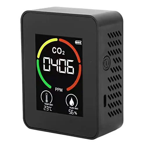 Produktbild: DC 5V CO2 Detektor USB Lade Luftqualität Monitor ABS Thermometer Hygrometer TVOC Tester für Zuhause