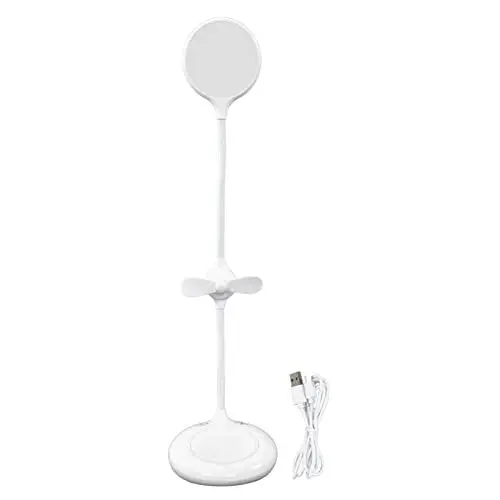 Produktbild: Fafeicy DC 5V LED-Schreibtischlampe, USB-Schreibtischlampe LED, Flexible 360°-Lampe für Schwanenhals, Weisses Polycarbonat (PC), Weiss