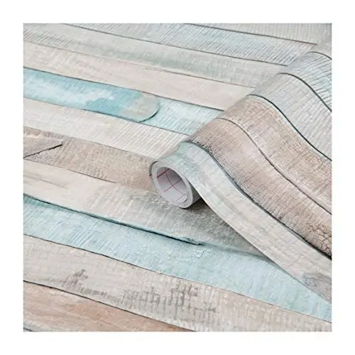 Produktbild: d-c-fix Möbel-Klebefolie Rio Ocean Holz-Optik braun blau 45 cm x 2 m - Möbelfolie selbstklebend Deko-Folie für Tisch, Schrank, Bad, Küche Schrankfolie Holzfolie wasserfest Kinder-Zimmer modern