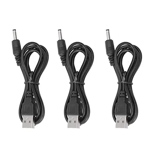 Produktbild: 3 X USB-Ladekabel DC 5 V Klinke Netzkabel 3,5 X 1,35 Mm Kompatibel mit USB 2.0 USB 3.0 für Fan Phone Lautsprecher