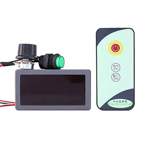 Produktbild: DC Motordrehzahlregler PWM mit Infrarot Fernbedienung und Digitalanzeige DC Motorregler Schalter 6V-24V