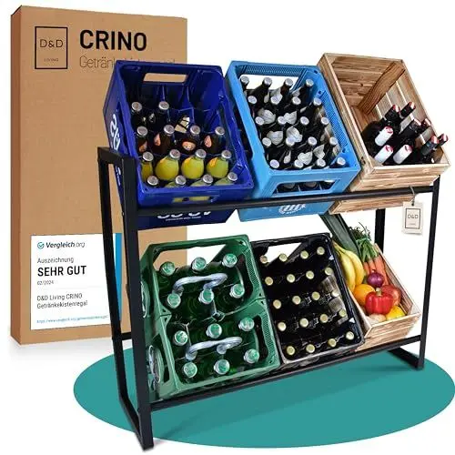 Produktbild: D&D Living® CRINO Getränkekistenregal 6 Kisten | Das Original Getränkeregal | maximale Stabilität und Leichter Aufbau | entwickelt in Österreich