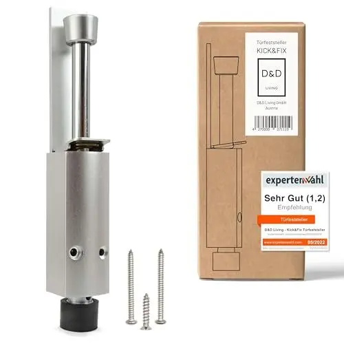 Produktbild: D&D Living® Türfeststeller - Kick&Fix Türhalter für Innen & Außen mit Fußbedienung - robust | rostfrei | rutschfest