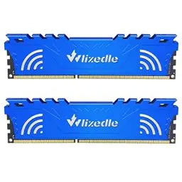 Produktbild: DDR3 Desktop Memory RAM 16GB Kit (2x8GB) 1600MHz CL11 U-DIMM Wlizedle PC Computer Arbeitsspeicher PC3-12800 240-Pin 1.5V Non-ECC Unbuffered 2Rx8 Upgrade Desktop Speicher Modul für Rechner, Blau