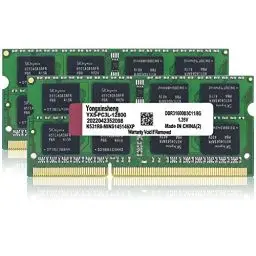 Produktbild: DDR3 / DDR3L 16GB Kit (8GBx2) Laptop RAM 1600MHz PC3-12800 / PC3L-12800 SODIMM Non-ECC Unbuffered 1.35V / 1.5V 2Rx8 Dual Rank 204 Pin CL11 PC Computer Memory Upgrade Module Arbeitsspeicher Kit (Grün)