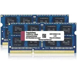 Produktbild: DDR3 / DDR3L 16GB Kit (8GBx2) Laptop RAM 1600MHz PC3-12800 / PC3L-12800 SODIMM Non-ECC Unbuffered 1.35V / 1.5V 2Rx8 Dual Rank 204 Pin CL11 PC Computer Memory Upgrade Module Arbeitsspeicher (Blau)