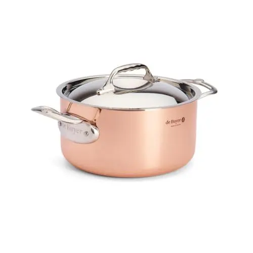 Produktbild: De Buyer Gemüsetopf mit Deckel, Kupfer, braun 20 cm, 2-Einheiten