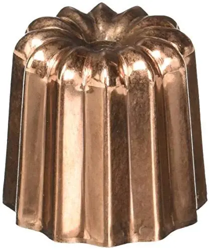 Produktbild: De Buyer Gezackte Kuchenform, mit Kupferkante, ø55 mm, 27.9 x 20.1 x 10.9 cm, Grau