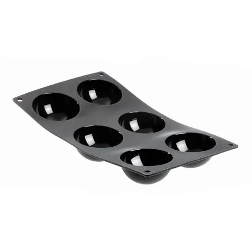 Produktbild: de Buyer - Moul Flex - Silikon-Formen Halbrund - 17,5x30cm -1961.01, Schwarz
