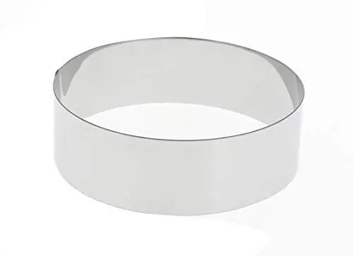 Produktbild: de Buyer - Runder Dessertring aus Edelstahl - Durchmesser 10 cm, Höhe 4,5 cm - 3989.10, Silber