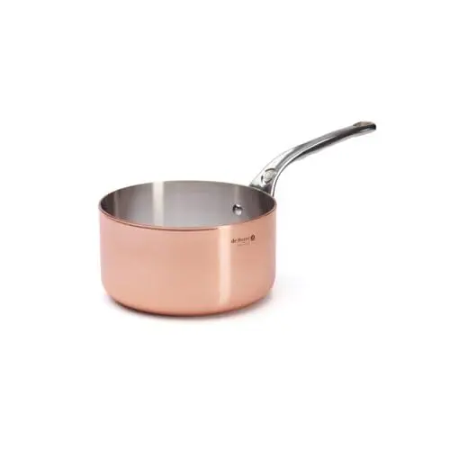 Produktbild: de Buyer - Stielkasserolle PRIMA MATERA aus 90% Kupfer und 10% Edelstahl - 18 cm - 6206.18, Kupferbraun