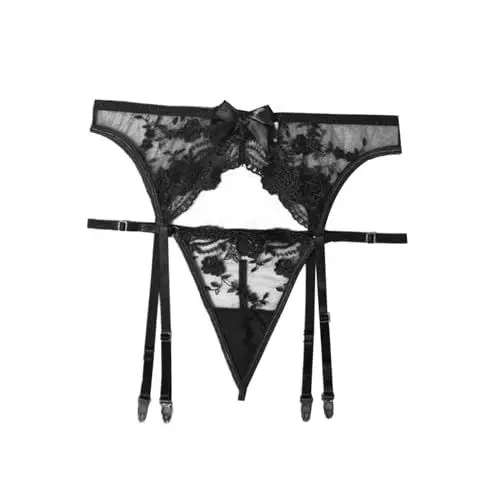 Produktbild: Deals rotes Korsett BH Set Damen sexy halterlose strümpfe weiß Damen Unterhosen mit Spitze Strumpfhosen mit öffnung im Schritt rotes Kleid Halloween unterwäsche Damen schön