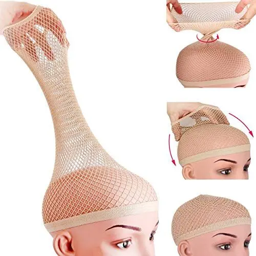 Produktbild: Deamlover Haarnetz für Perücken, Wig Cap for Long Hair, Wig Zubehör, Hautfarben, 2 Stücke