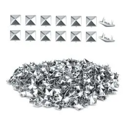 Produktbild: DEANKEJI 500 Stück Nieten, 10 mm Galvanisierte Leder Nieten, Silber Nieten für Leder, Wird zum Dekorieren von Taschen, Kleidung, Schuhen und Hosen Verwendet