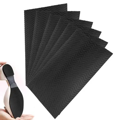Produktbild: DEANKEJI 6 Stück Schuhsohle Gummi, Gummisohlen zum Aufkleben, Rutschfeste Selbstklebende Schuhsohle Kleben, Schuhsohlen Reparatur für die Meisten Schuhsohlen Geeignet