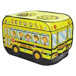 Produktbild: deAO Faltbares Spielzelt für Kinder im Schulbus, Pop Up Zelt Kinder Großartiges Geschenk für den Innen- und Außenbereich. Ideal Kinderzelt für Mädchen& Jungen im Alter von 3, 4, 5+ Jahren (Gelb)