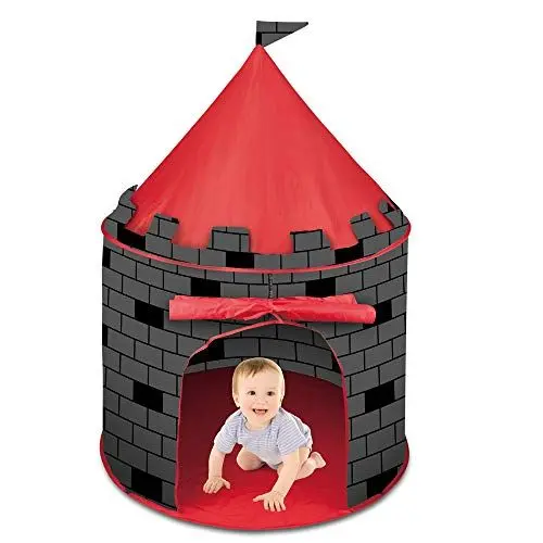 Produktbild: deAO Schnell zu montierendes Kinderzelt im Schlossdesign - Durch das Pop-up Design einfach zu montieren