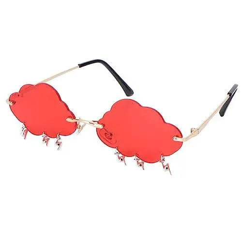 Produktbild: DEARMAMY Rahmenlose Wellenbrille Für Damen – Cloud Tear-sonnenbrille Modische Brille Verspiegelte Gläser Stilvoll Für Den Alltag