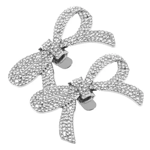 Produktbild: DEARMAMY Schuhclips mit Strasssteinen Schnallen und Schleife Clip für Damen Modisch und Vielseitig für Formelle und Anlässe