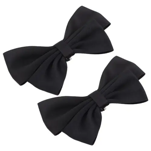 Produktbild: DEARMAMY 1 Paar Schwarze Schleife Schuhclips Band Abnehmbare Schuhclips Abnehmbare Schuhschnallen Hochzeit Braut Schuhschnalle Schuhanhänger Dekoration Für Diy-Kunsthandwerk