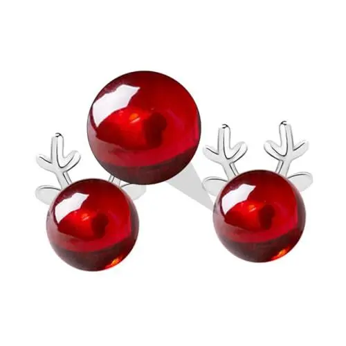 Produktbild: DEARMAMY 925 Sterling Silber Elch Ohrstecker Damen Schlichte Ohrringe Weihnachtsgeschenk für Freunde Nickelfrei