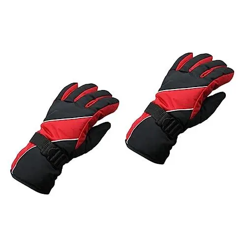 Produktbild: DEARMAMY 2St Skihandschuhe winterhandschuhe Herren Skiraum Baumwolle Schneehandschuhe für Herren der Schnee Snowtubing-Handschuhe Winterhandschuhe für Herren rot