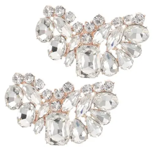 Produktbild: DEARMAMY Blumen-clips Für Schuhe 2 Stück Strass-schuhclips Schnalle Elegante Schuh-charms Für Damen Abnehmbarer Schuhschmuck Dekorativ Für High Heels