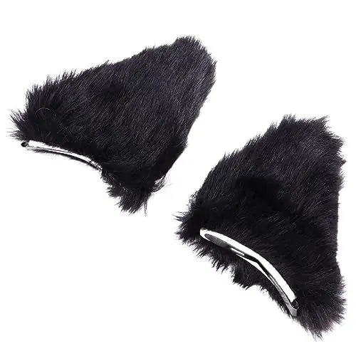 Produktbild: DEARMAMY Haarspangen Mit Katzenohren Zum Anklipsen Elegantes Und Robustes Material Für Halloween-kostüme