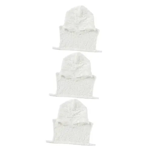 Produktbild: DEARMAMY 3 Stk Spitzenkragen Hoodie gefälschter Kragen abnehmbarer falscher Kragen kropfkette Detachable collar schwarzer Kapuzenpullover Hüte abnehmbarer Kragen mit Hut halber Hemdkragen