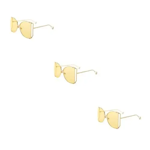 Produktbild: DEARMAMY 3st Party-sonnenbrille Metallic-sonnenbrillen Für Damen Frauen Brille Damensonnenbrille in Übergröße Zubehör Für Frauen Polarisierte Sonnenbrillen Für Damen Runde Brille Für Damen