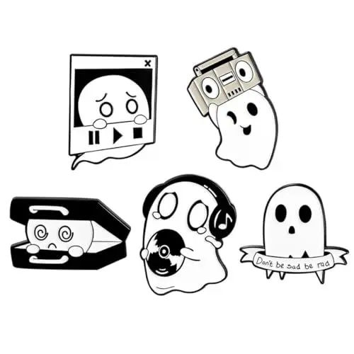 Produktbild: DEARMAMY 5stücke Teiliges Cartoon Broschen Mit Geistermotiv Hochwertige Legierungs-anstecknadeln Für Halloween-dekoration Geeignet Für Kleidung Taschen Und Accessoires