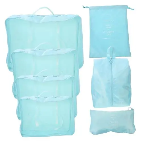 Produktbild: DEARMAMY 7St Reise-Aufbewahrungstasche Reisezubehörtasche Verpackungsorganizer für Gepäck Reisetasche Reiseutensilien Koffer Reisewürfel Reiseveranstalter 290t doppelseitiger Twill-Stoff