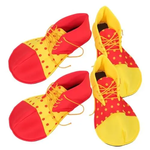 Produktbild: DEARMAMY Halloween-Clown-Schuhe 2 Paar Clown-Kostümschuhe Unisex-Clown-Schuhe Karneval Clown-Kostüm-Zubehör Für Halloween-Maskerade-Partygeschenke