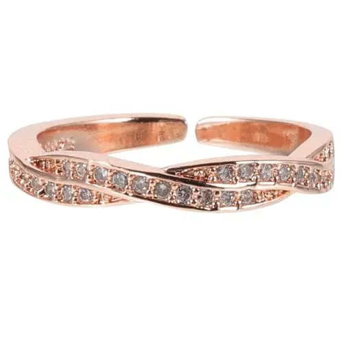 Produktbild: DEARMAMY Verstellbarer Damen Ring - Zirconring in Rosé - Eleganter Fashion Schmuck - Ideal für Freundinnen