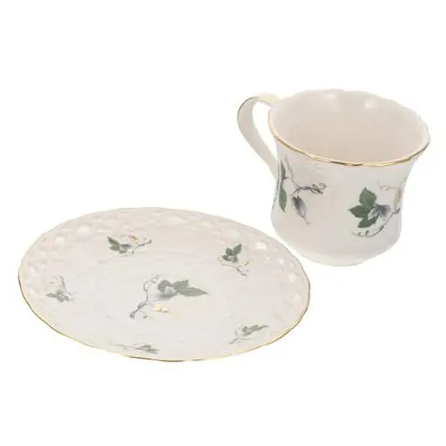 Produktbild: DECHOUS Keramisches Tee-set Für Europäischen Stil Tee Kaffeetassen Mit Untertassen Retro-design Für Kaffee Und Andere Getränke Hochwertige Und Langlebige Keramik