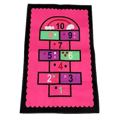 Produktbild: DECHOUS 1stk Willkommene Fußmatten Hopse-Teppich Weicher Teppichboden Dekorativer Bodenbelag Bodenspielmatte Spieldecke Schlafzimmer Teppich Baby Wasser Aufnehmen Spielzeug