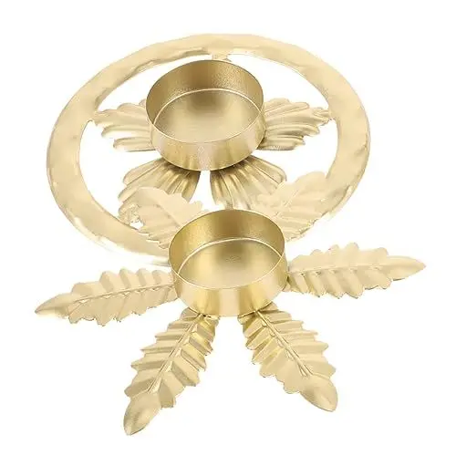 Produktbild: DECHOUS Elegante Kerzenhalter Aus Eisen mit Geometrischem Muster Kerzenständer für Schlafzimmer