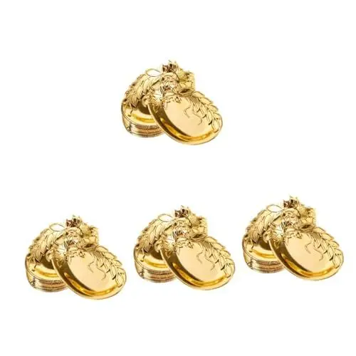 Produktbild: DECHOUS 48stücke Teiliges Snackgeschirr Kunststoff Goldene Servierplatten Für Obst Nüsse Und Dörrobst Für Partys Und Täglichen Gebrauch