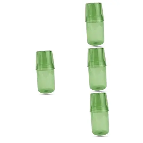 Produktbild: DECHOUS 4 Sätze Glas Milchbecher zarte Nachtkaraffe Wohnheimwasser Wassergläser Wasserkaraffe für den Haushalt wasserflasche saftflaschen aqua pot Wasserversorgung Tischwasserkaraffe Green